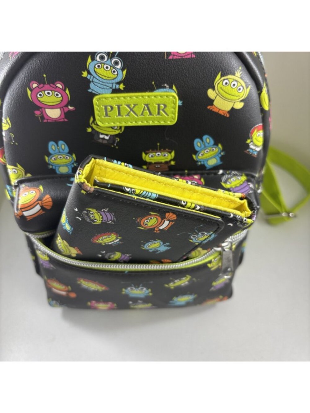 Disney Pixar Toy Story Alien Remix Mini Backpack Loungefly New With Wallet - Picture 6 of 7
